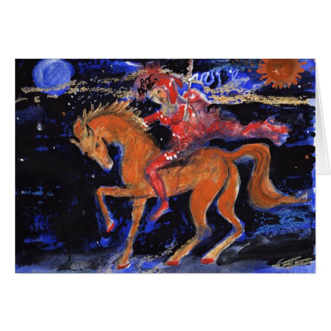 Cartão Cavaleiro de noite (Frente Horizontal)