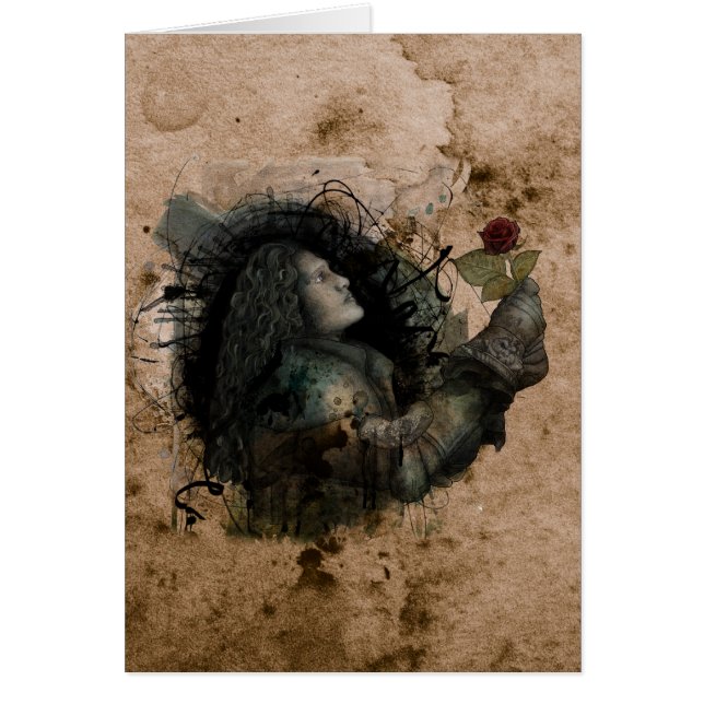 Cartão Cavaleiro do Rosa (Frente)