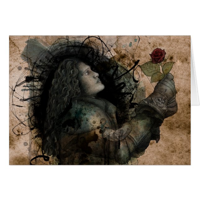 Cartão Cavaleiro do Rosa (Frente Horizontal)