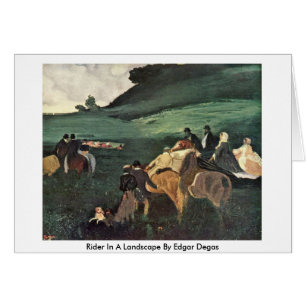 Cartão Cavaleiro Em Paisagem Por Edgar Degas