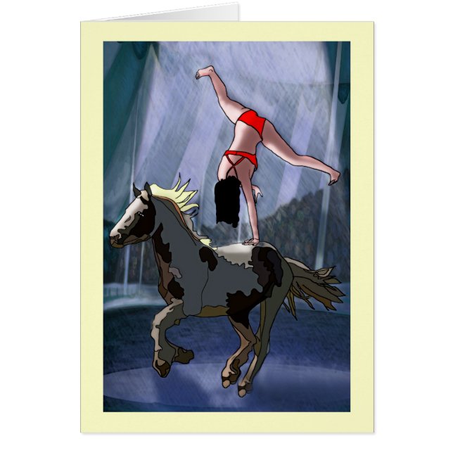 Cartão Cavaleiro em pêlo (Frente)