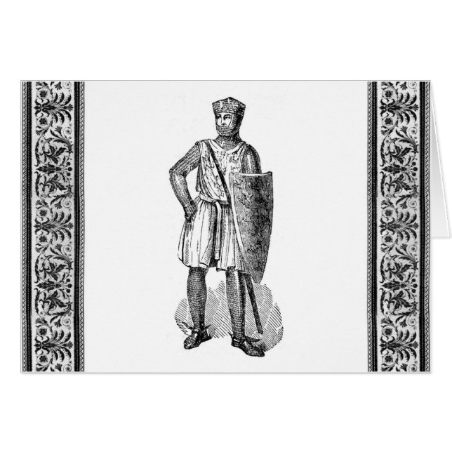 Cartão Cavaleiro Medieval (Frente Horizontal)