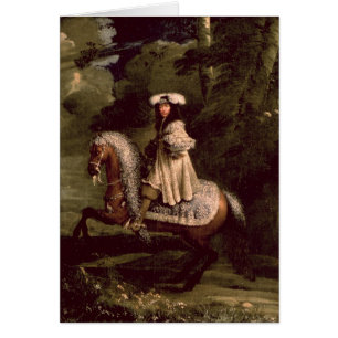 Cartão Cavaleiro no azul