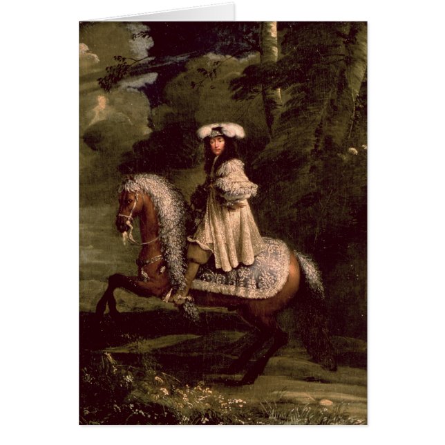 Cartão Cavaleiro no azul (Frente)