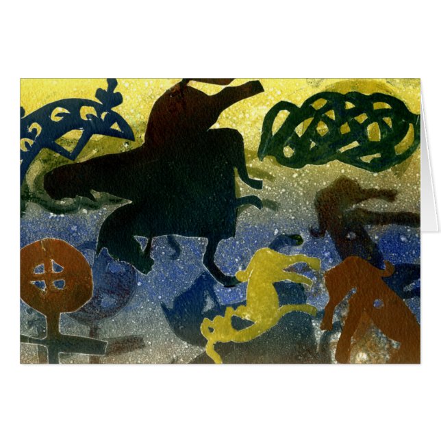 Cartão Cavaleiro Pictish (Frente Horizontal)
