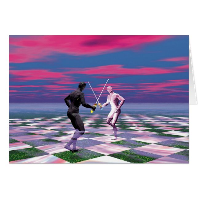 Cartão Cavaleiros das espadas (Frente Horizontal)