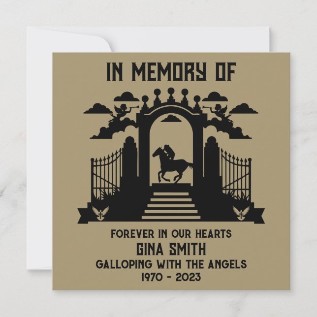 Cartão Cavaleiros Funerais Em Memória (Frente)