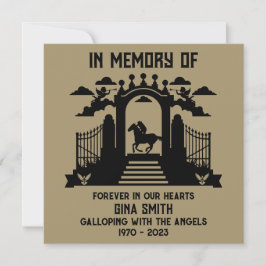 Cartão Cavaleiros Funerais Em Memória