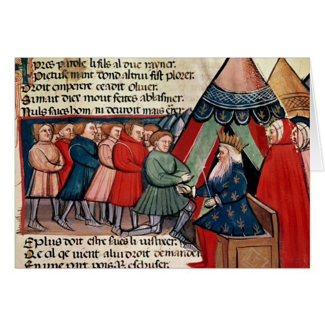 Cartão Cavaleiros que prometem sua fidelidade (Frente Horizontal)