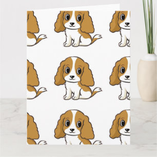 Cartão cavalier kcs blenheim desenho animado