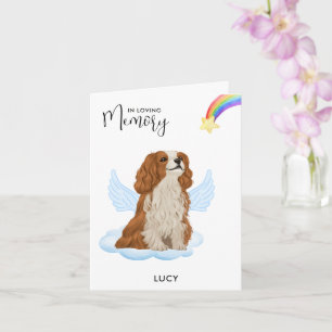 Cartão Cavalier King Charles Angel Dog Pet Loss Simpatia