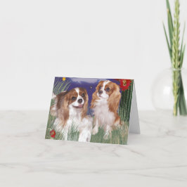 Cartão Cavalier King Charles, Blenheim Babies Card