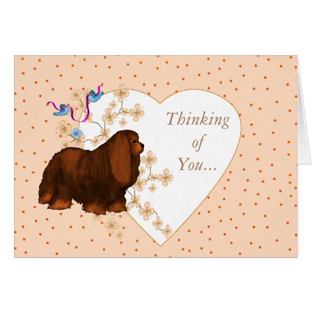 Cartão Cavalier King Charles Spaniel (Frente Horizontal)