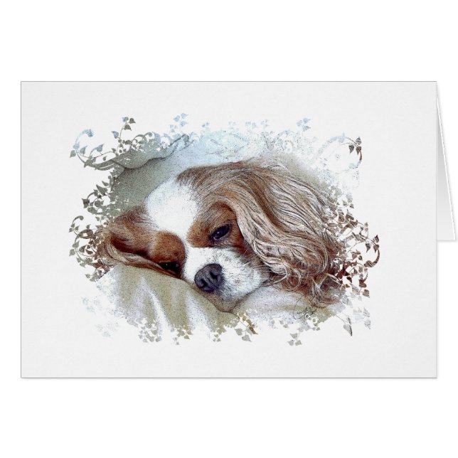 Cartão Cavalier King Charles Spaniel (Frente Horizontal)