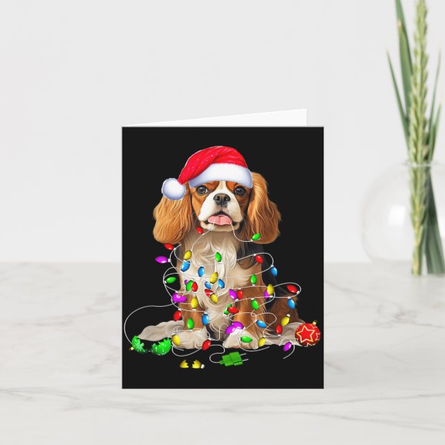 Cartão Cavalier King Charles Spaniel Dog Christmas Orname (Frente)