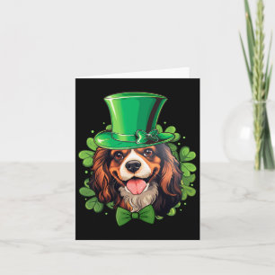Cartão Cavalier King Charles Spaniel engraçado do St Patr