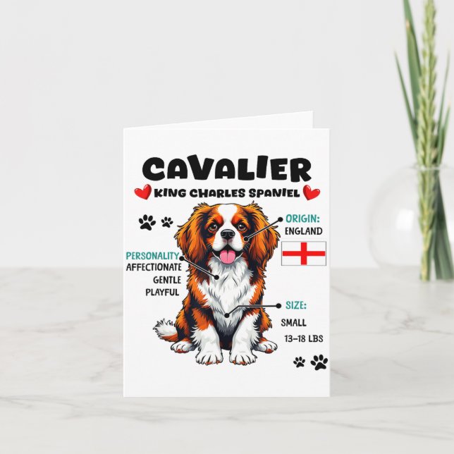 Cartão Cavalier King Charles Spaniel Owner Funny Dog Love (Frente)