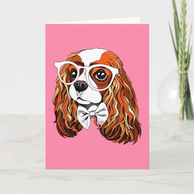 Cartão Cavalier King Charles Spaniel Portrait (Frente)
