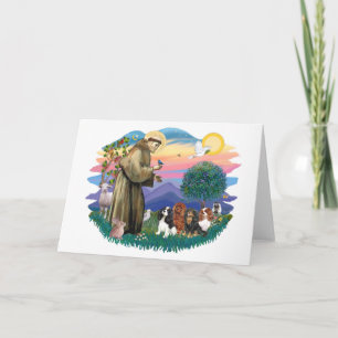 Cartão Cavalier King Charles Spaniels (quatro)