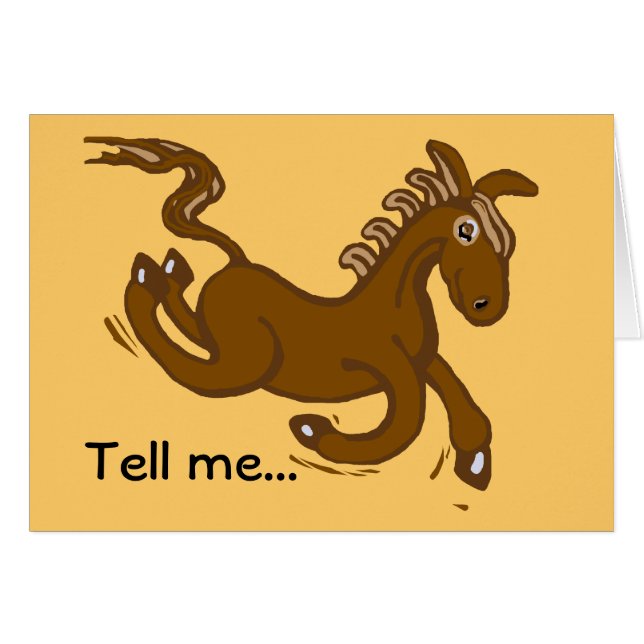 Cartão Cavalo à volta (Frente Horizontal)