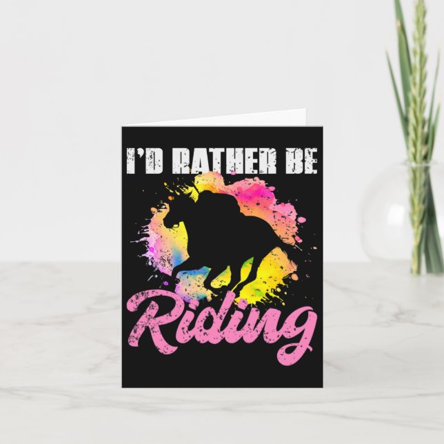 Cartão Cavalo Ancorante de Horseback (Frente)