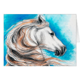 Cartão Cavalo andaluz do garanhão
