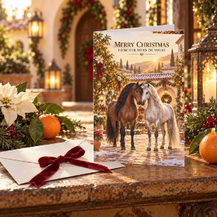 Cartão Cavalo Andaluz Natal