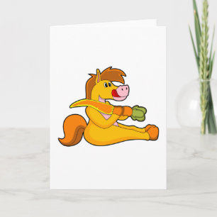 Cartão Cavalo com Cenoura