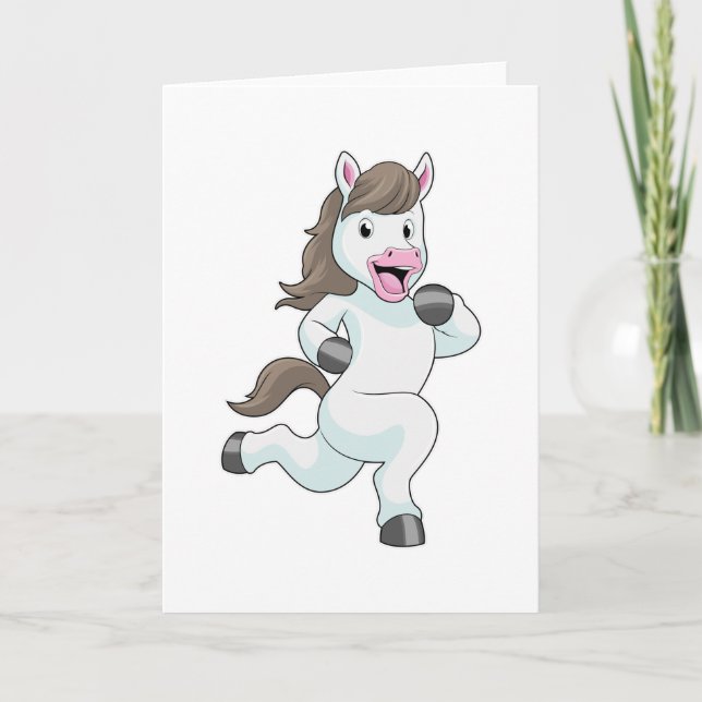 Cartão Cavalo como Corredor na Corrida (Frente)