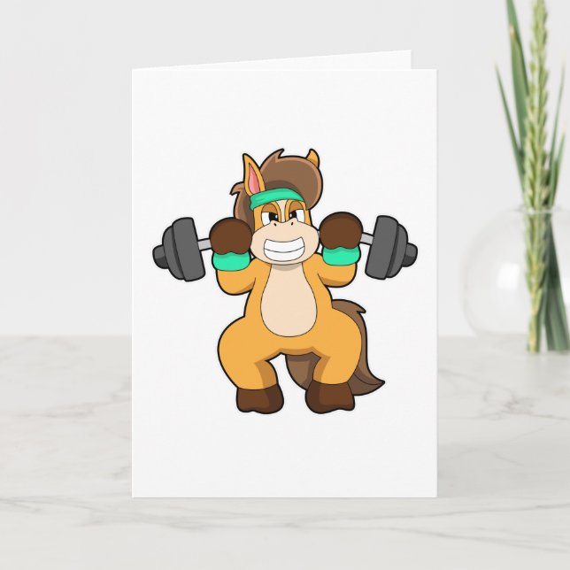 Cartão Cavalo como Criador de Crimes com Barbell (Frente)