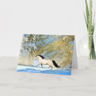 Cartão Cavalo da casca do cavalo Natal