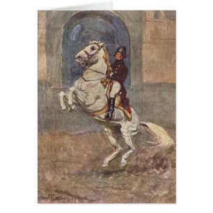 Cartão Cavalo da mostra do adestramento