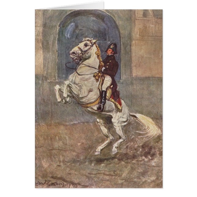 Cartão Cavalo da mostra do adestramento (Frente)