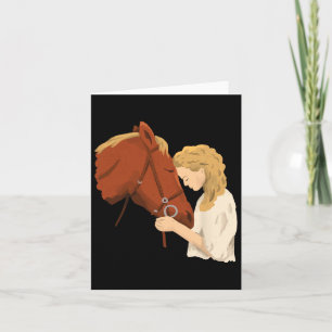Cartão Cavalo de Cavalo Equestre Cavalo Ancorado Equestre