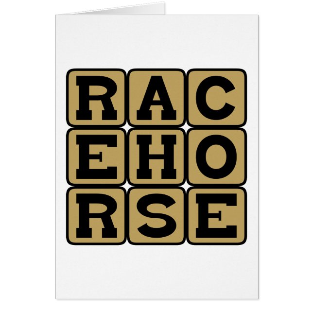Cartão Cavalo de Corrida, Atleta Equestre (Frente)
