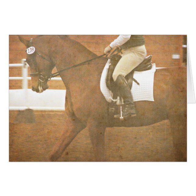 Cartão Cavalo de Dressage 139 (Frente Horizontal)