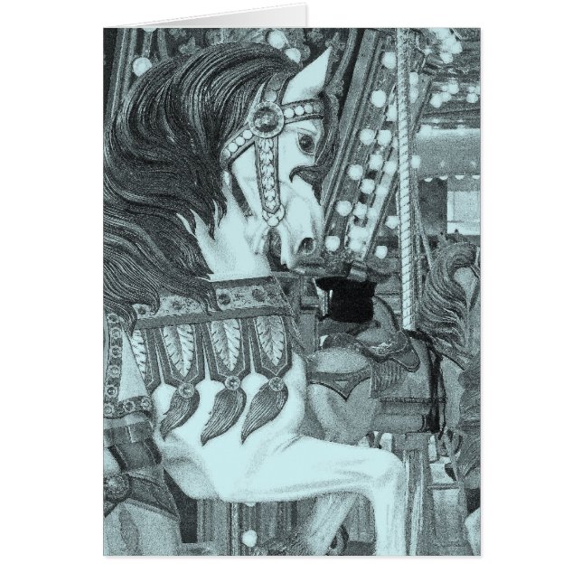 Cartão Cavalo de Feliz pintado (Frente)