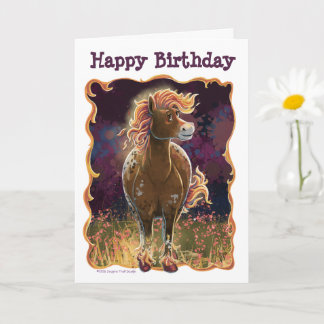 Cartão Cavalo de Fogo da Hora da Festa
