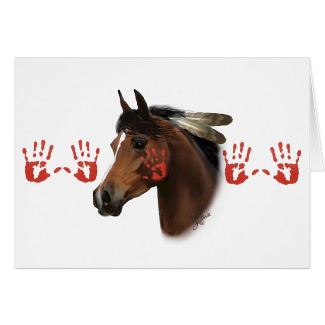 Cartão Cavalo de guerra (Frente Horizontal)