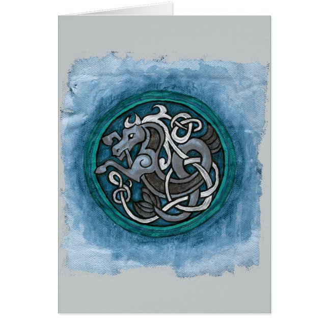 Cartão Cavalo de mar celta (Frente)