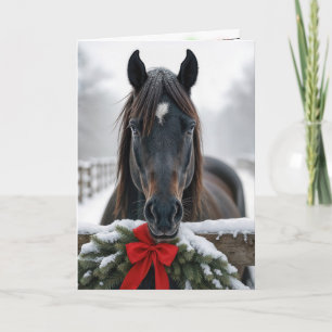 Cartão Cavalo de Natal