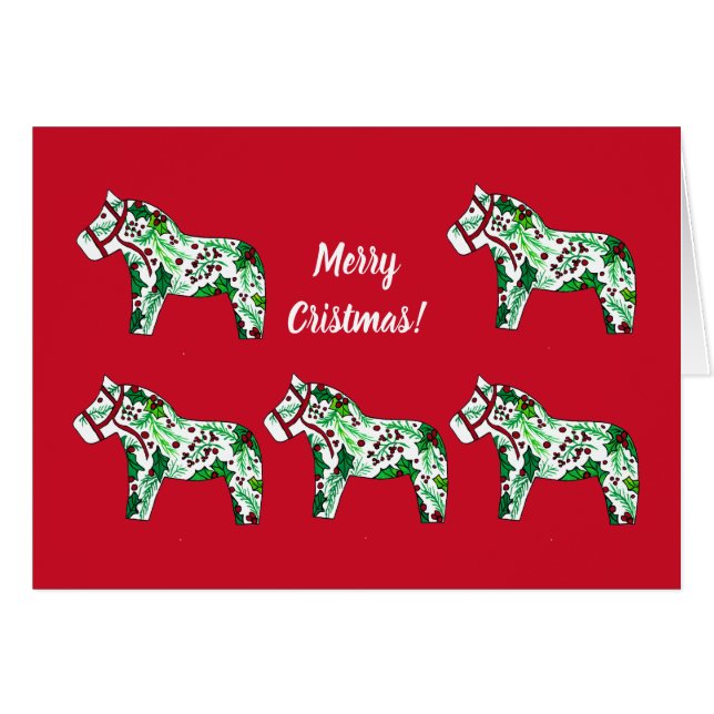 Cartão Cavalo de Natal (Frente Horizontal)