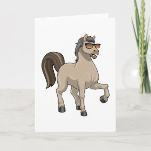 Cartão Cavalo de Óculos de Sol