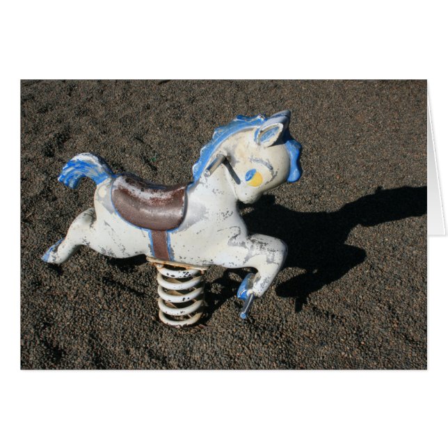 Cartão Cavalo do campo de jogos (Frente Horizontal)