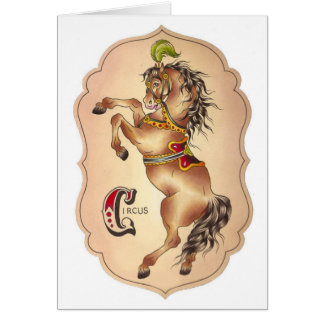 Cartão Cavalo do circo