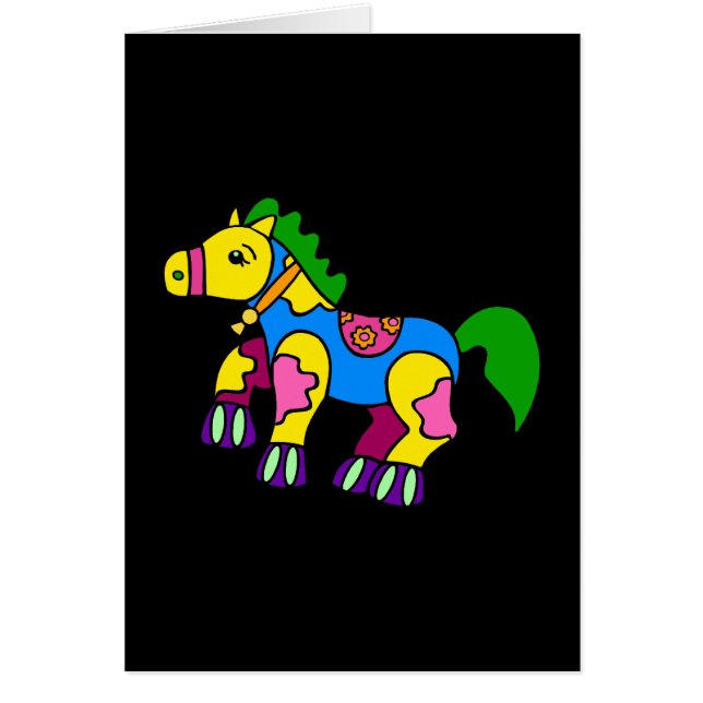 Cartão Cavalo dos retalhos (Frente)