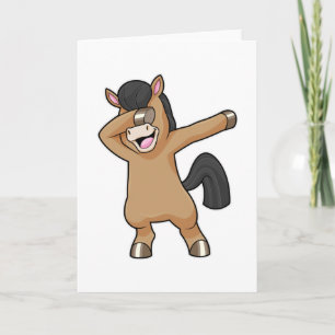 Cartão Cavalo em Hip Hop Dance Dab