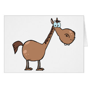 Cartão Cavalo engraçado