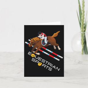 Cartão Cavalo Equestre A Correr Para Cavaleiros E Cavalei