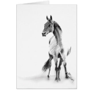 Cartão "Cavalo estando "